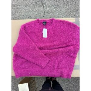G by Giuliana Pink Eyelash Knit Sweater XL NWT
